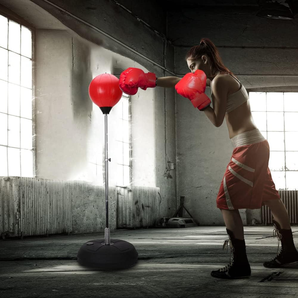 Punching ball sur pied ajustable 