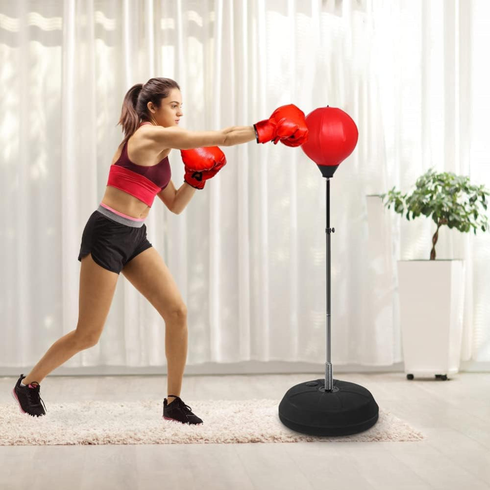 Punching ball sur pied ajustable 