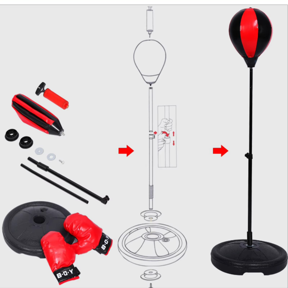 Punching ball sur pied ajustable