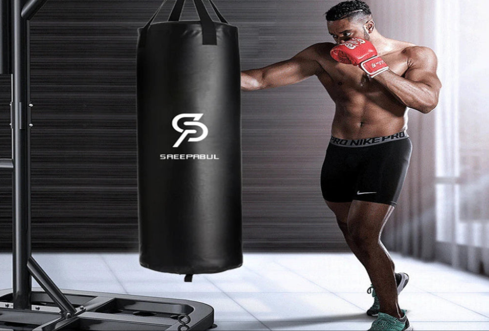 Sac de Frappe Noir 102-117 cm – Entraînement kickboxing & fitness pour adultes