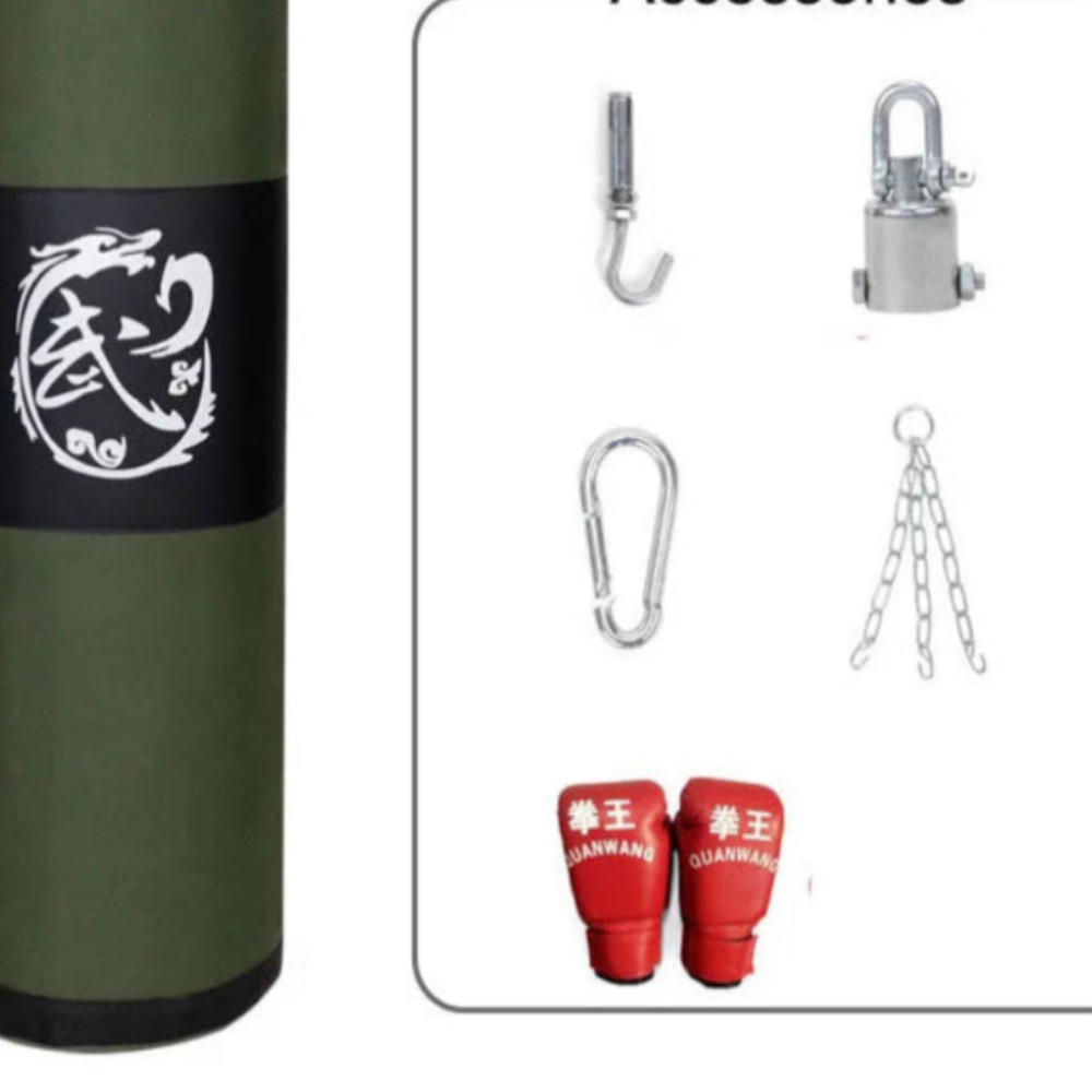 Sac de Frappe Vert avec accessoires 