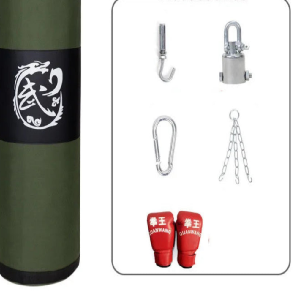 Sac de Frappe Vert avec accessoires