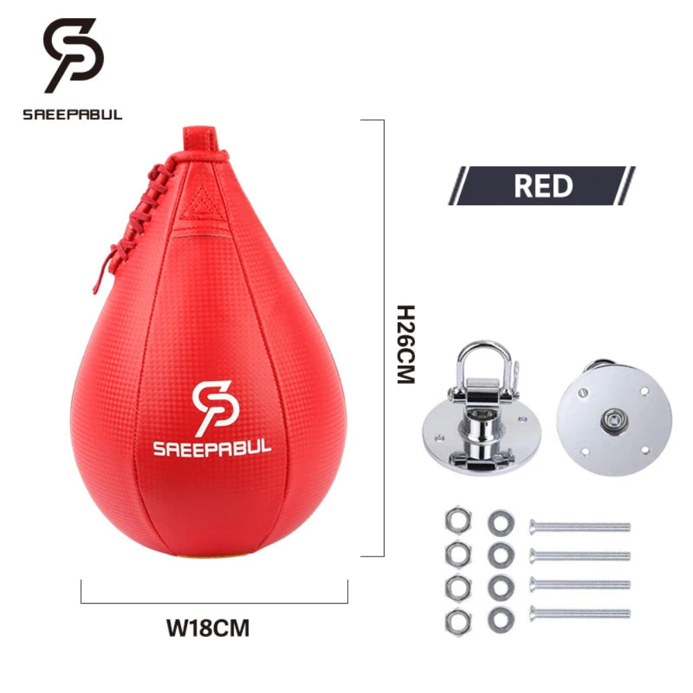 Balle de poire de vitesse rouge avec accessoires
