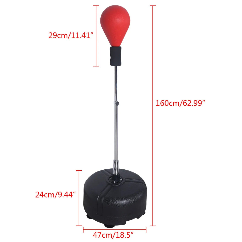 Punching ball rouge sur Pied réglable 