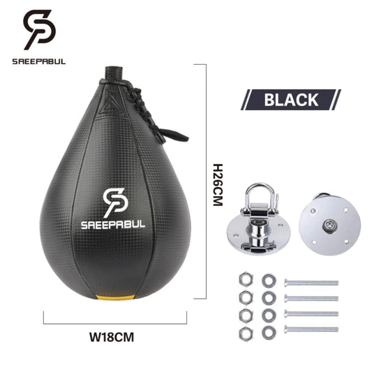 Balle de poire de vitesse noire avec accessoires