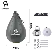 Balle de poire de vitesse grise avec accessoires