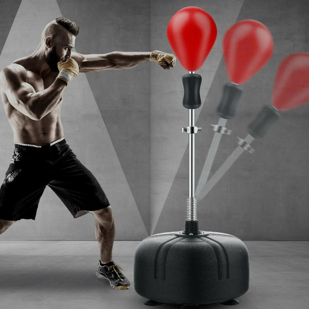 Punching ball rouge sur Pied réglable 